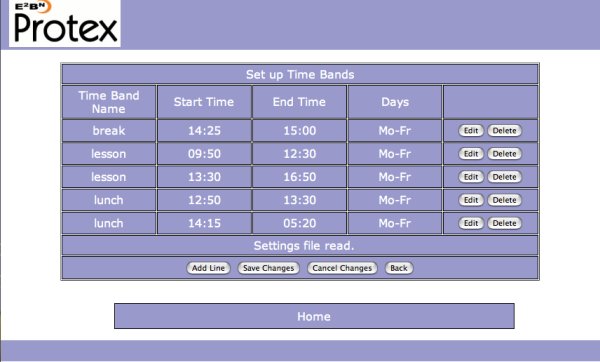 Setup timebands_1