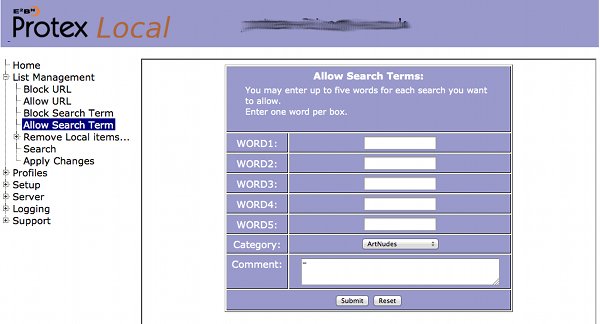 Add Allowed Search Term
