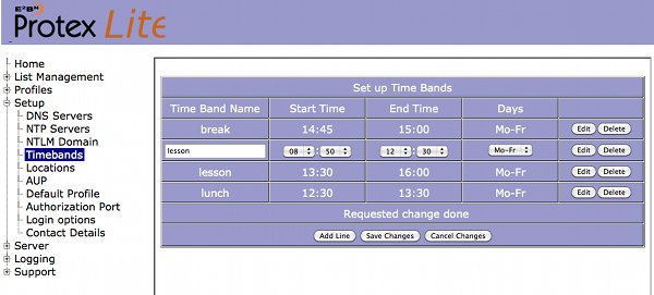 Setup timebands_3