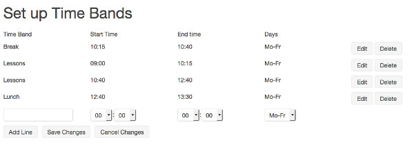 Setup timebands_2